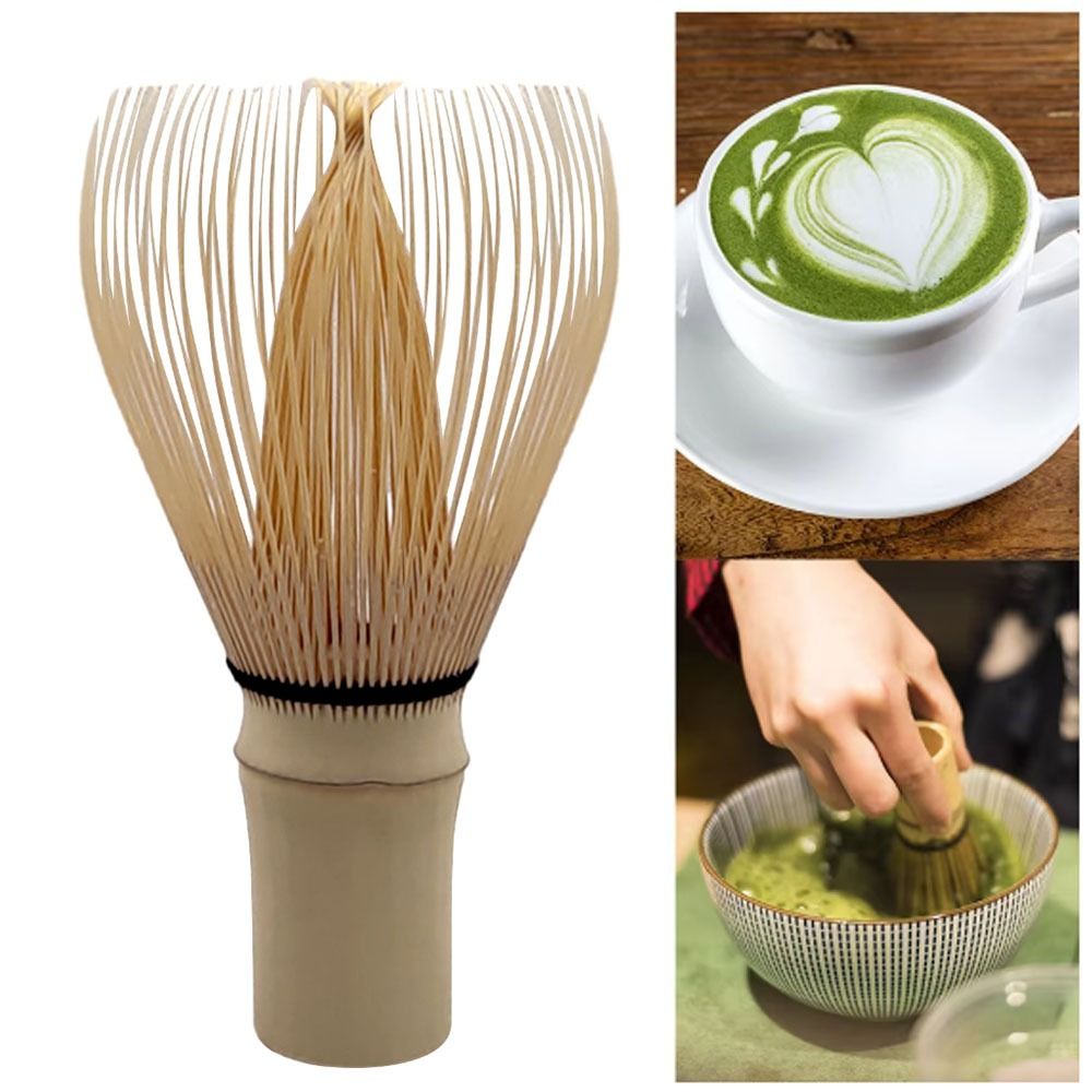 Bamboo Whisk Chasen - 便利な竹製抹茶泡立て器 再利用可能な日本茶セット 茶筅 多機能抹茶ブラシ 茶愛好家向け