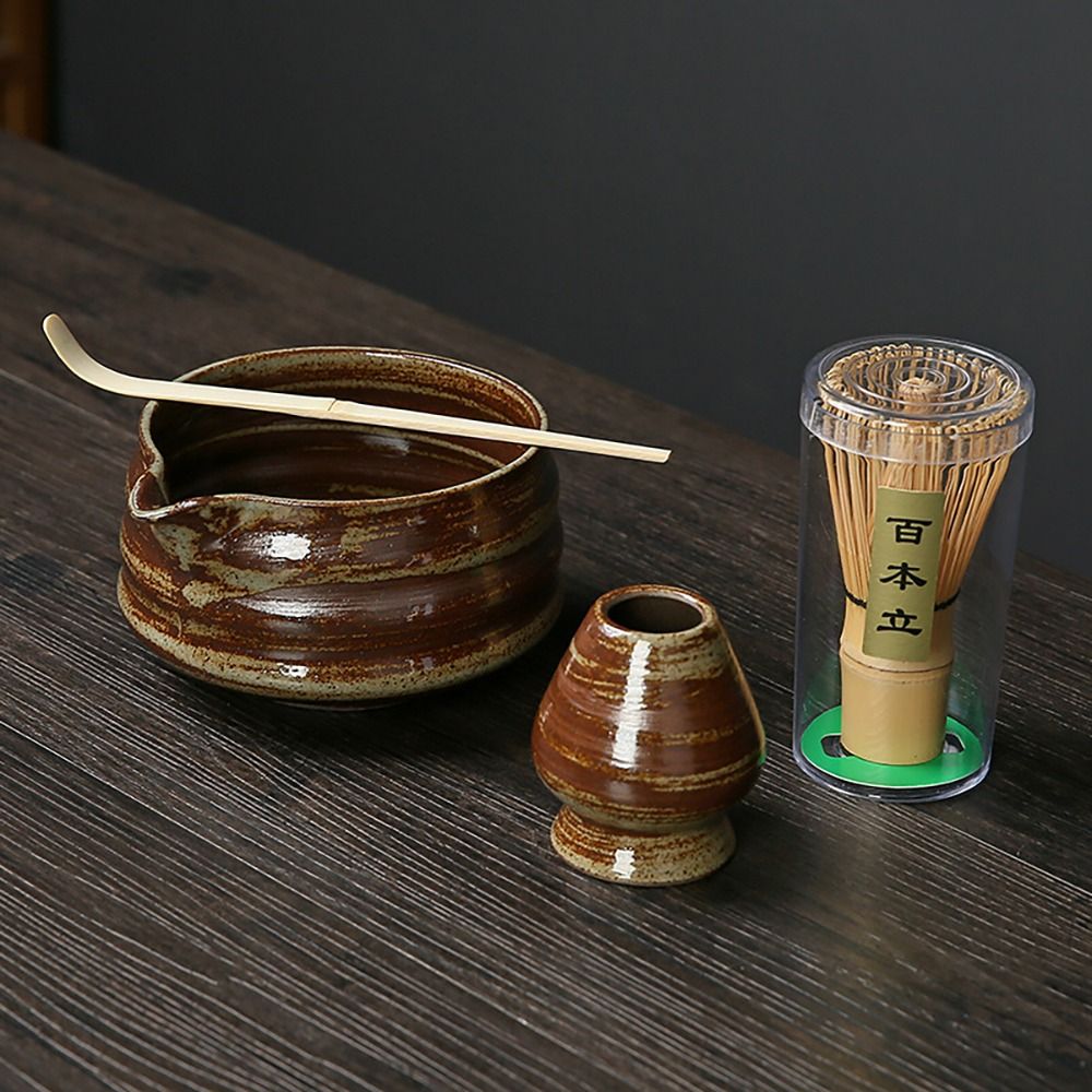竹セラミック抹茶セット,4個,食品グレード,安全泡立て器,再 - Bamboo Whisk Chasen のレビューと価格