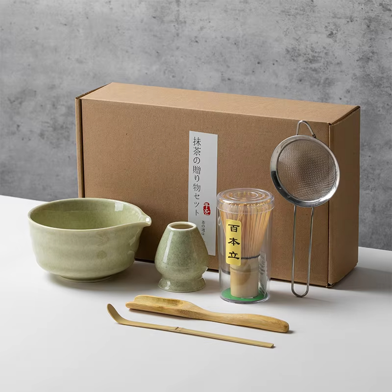 和風抹茶セット、竹泡立て器、セラミックボウルスクープ、伝統的 - Bamboo Whisk Chasen のレビューと価格