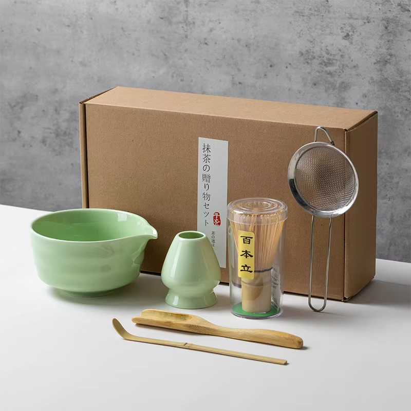 和風抹茶セット、竹泡立て器、セラミックボウルスクープ、伝統的 - Bamboo Whisk Chasen のレビューと価格