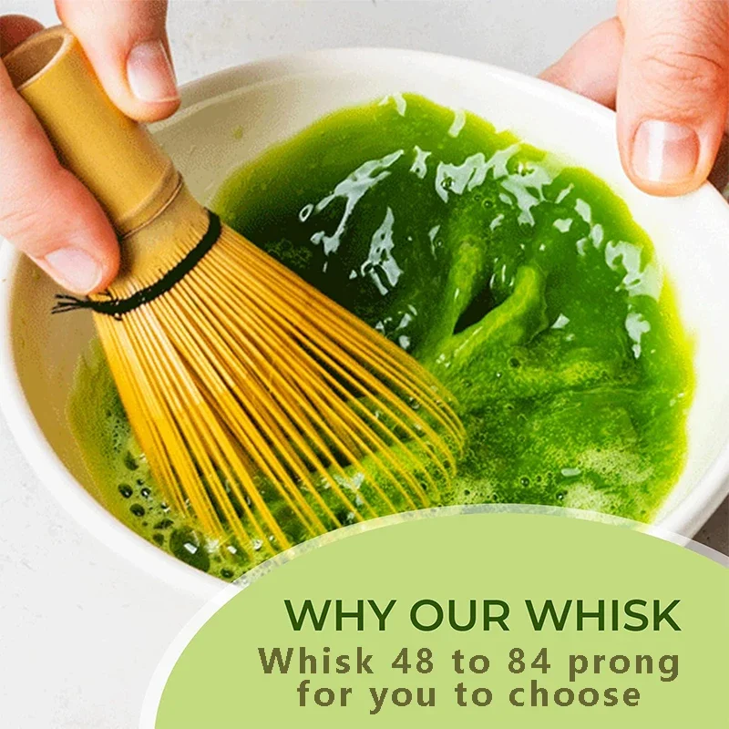 抹茶緑茶泡立て器 120 プロング日本竹泡立て器茶筅準備抹茶 - Bamboo Whisk Chasen のレビューと価格